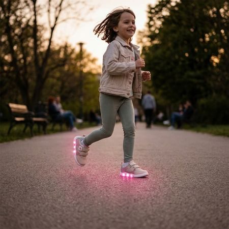 Dječje Barefoot Tenisice sa Svjetlom BEPPI SAPATO INFANTI bež
