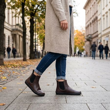 BE LENKA ENTICE NEO Dark Brown & Black | Dámské barefoot chelsea boty
