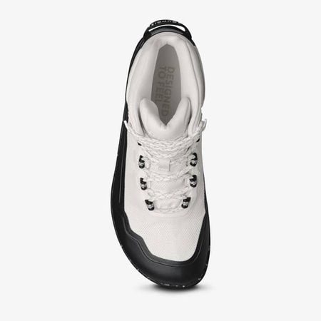GROUNDIES® All Terrain High Off-white / Black | Dámské barefoot pohorky