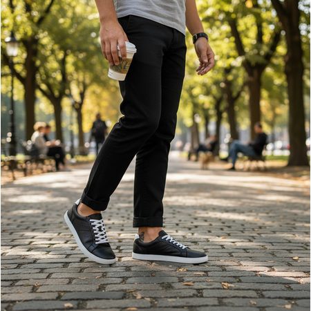 Barefoot Tenisky GROUNDIES® Universe Černo Bílé