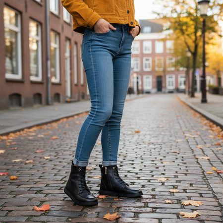 GROUNDIES® Adelaide Black Ženske Barefoot Gležnjače