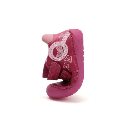 Dětské barefoot tenisky D.D.STEP S070-52838A Dark Pink motýlci růžové