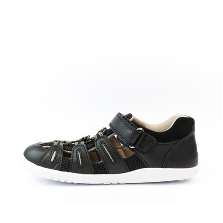 BOBUX SUMMIT Black Charcoal | Dětské barefoot sandály