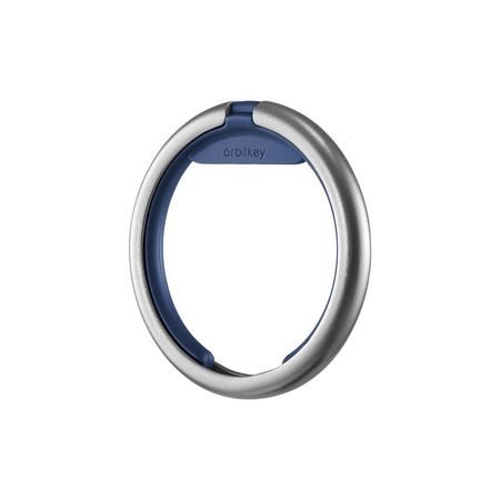 Chytrý kroužek na klíče Orbitkey Ring - Navy & Silver
