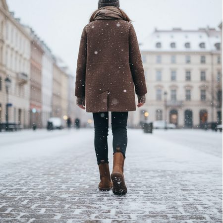 GROUNDIES® CAMDEN Ciocolatii Ghete Chelsea Barefoot+ Căptușite pentru Femei