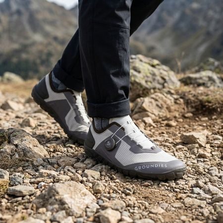 Barefoot Outdoorové Boty GROUNDIES® Chamonix TR Precision Šedo Černé