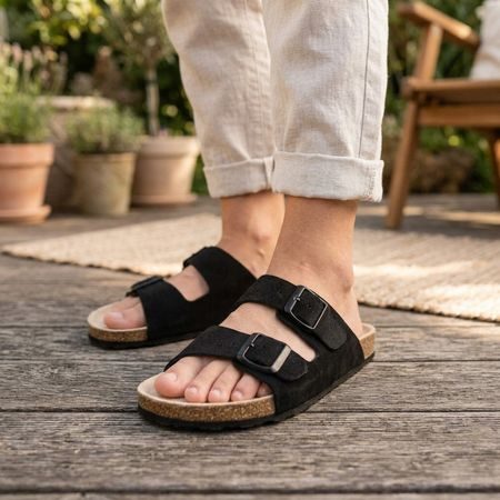 Barefoot papuče NATURAL BAREFOOT DONAU crne