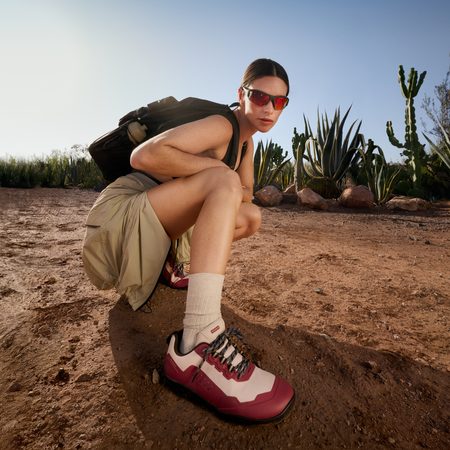 Dámské Barefoot Outdoorové Boty GROUNDIES® All Terrain Low 2.0 Červeno Žluté