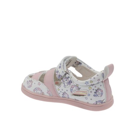 BEPPI SAPATO CASUAL BEBE Růžoví jednorožci | Dětské barefoot sandály