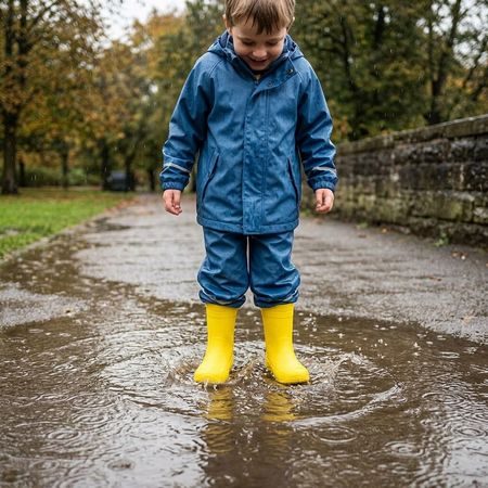 Dječje Barefoot Gumene Čizme BAREBOO MONSOON 1.0 potpuno žute