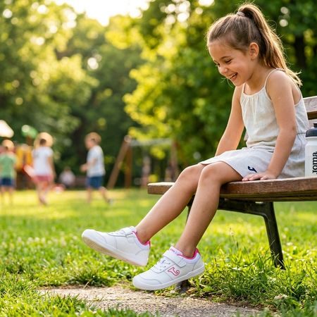 JOMA VELA JR White Pink | Dětské barefoot tenisky