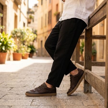 Pánské Barefoot Tenisky GROUNDIES® Nova Special Espresso