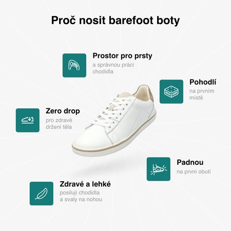GROUNDIES® Galaxy White/Beige női Barefoot sportcipő