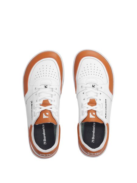 Ténis barefoot Barebarics Wave branco e laranja