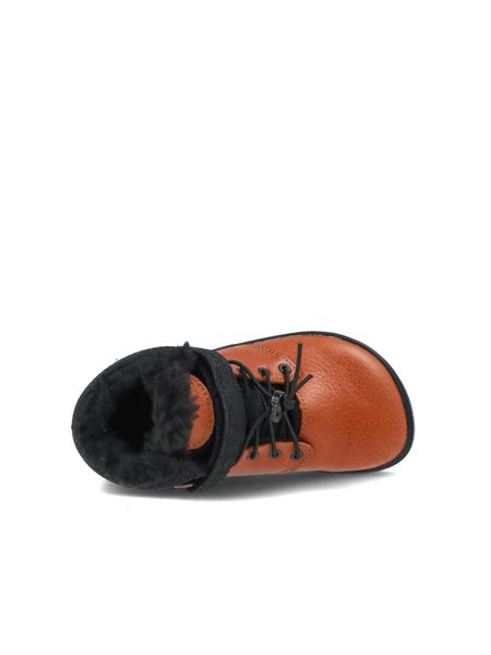 PEGRES ZIMNÍ BF40 0.1 Hnědá | Zateplené barefoot boty