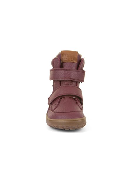 Dětské barefoot zimní boty FRODDO WINTER TEX vínové