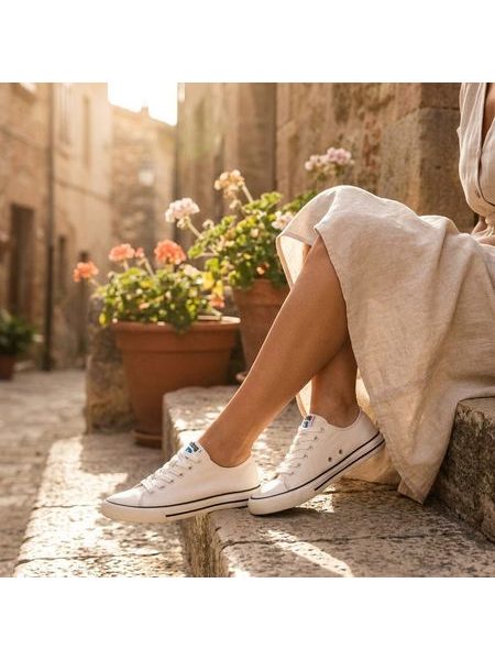 Dámske Barefoot Tenisky MTNG FREE CANVER biele