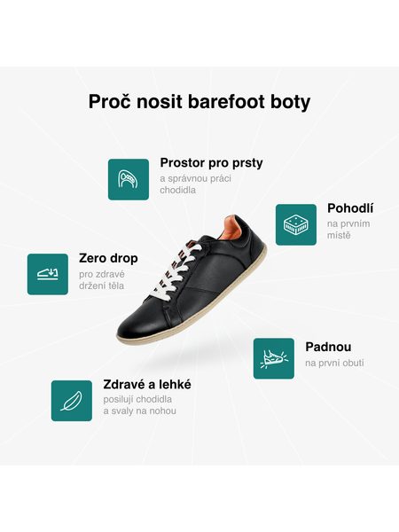 Barefoot Tenisky GROUNDIES® Blaze Černé Barefoot+