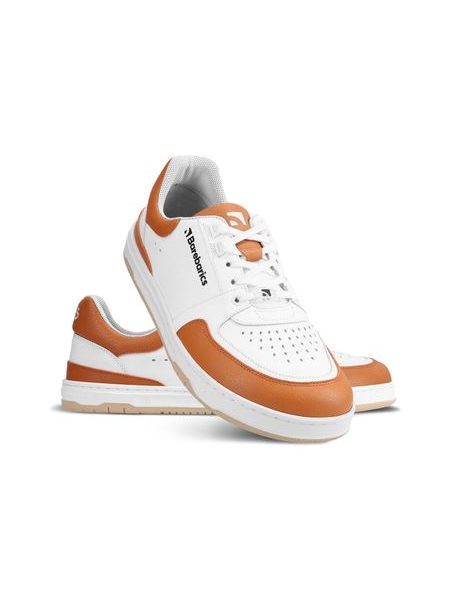 Barefoot sneakers voor dames en heren Barebarics Wave - wit-oranje
