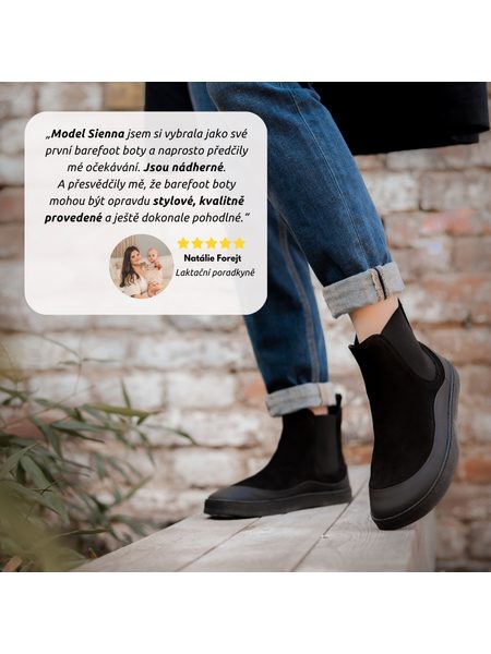 Dámské Barefoot Chelsea GROUNDIES® SIENNA Černé