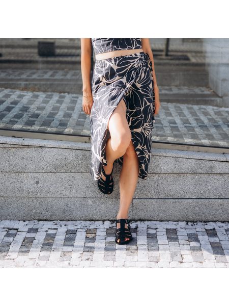 Barefoot Sandály GROUNDIES® Catania Černé