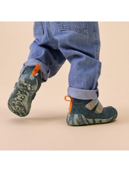 AFFENZAHN PREWALKER LOWBOOT LEATHER TALKY Bunny Green | Dětské první barefoot botičky