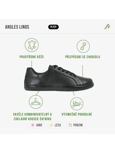 ANGLES LINOS 2.0 Black | Barefoot tenisky