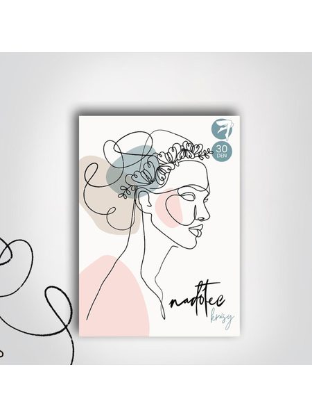 PUNČOCHY S KRAJKOVÝM PÁSEM NADOTEC KRÁSY 30 DEN Béžová