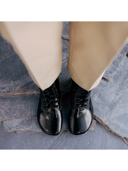 SHAPEN MAVERICK Black Yellow | Kotníkové barefoot boty