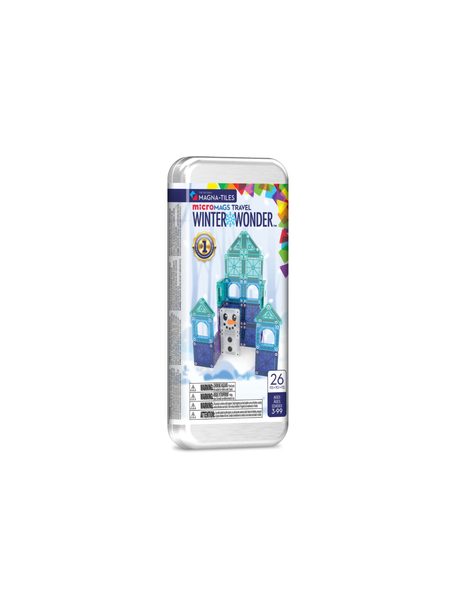 MAGNETICKÁ STAVEBNICE MICROMAGS WINTER WONDERLAND TRAVEL SET 26 DÍLŮ