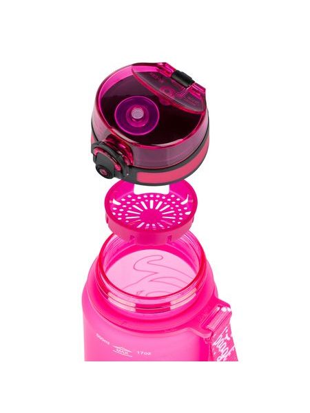 BAAGL Tritanová láhev na pití Logo - růžová, 500 ml