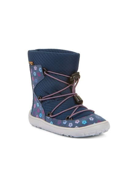 FRODDO ZIMNÍ TEX TRACK WOOL Denim+ | Dětské zimní zateplené barefoot boty