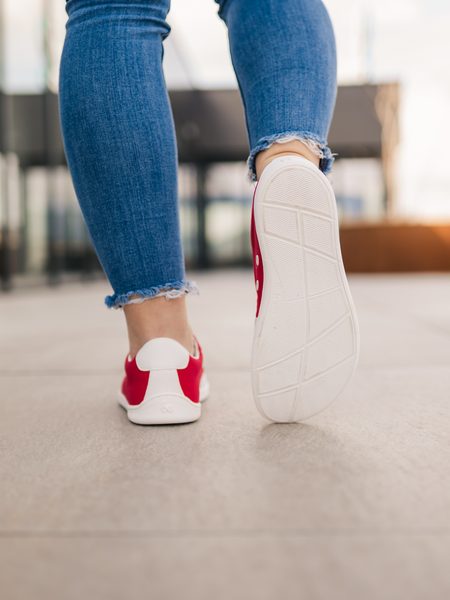 Ténis barefoot Be Lenka Rebound vermelho e branco