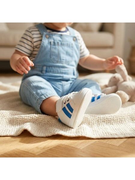 MINISSA BABY SHOES Blue Stripes | Dětské první botičky