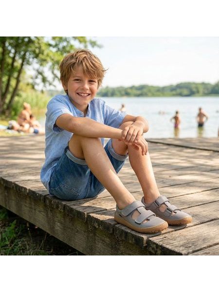 FRODDO SANDAL VELCRO II Grey | Dětské barefoot sandály