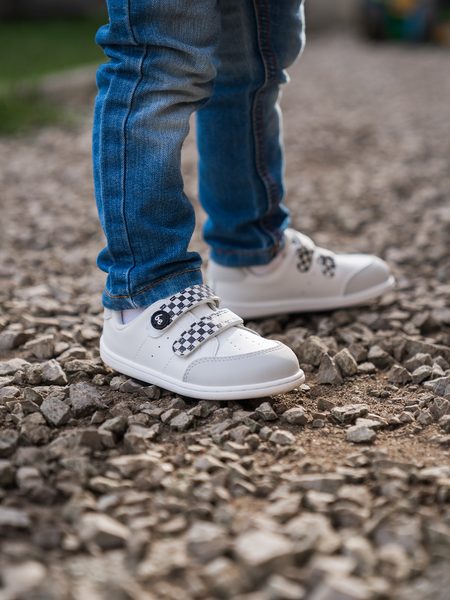 Ténis barefoot de criança Be Lenka Energise Kids branco e xadrez