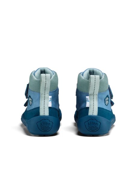 AFFENZAHN LOWBOOT LEATHER FRIENDY SHARK Blue | Dětské celoroční barefoot boty