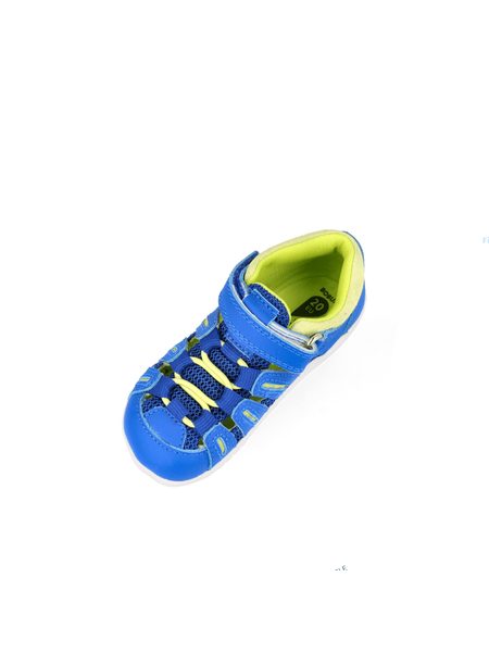 BOBUX SUMMIT Snorkel Blue + Sunny Lime | Dětské barefoot sandály 3