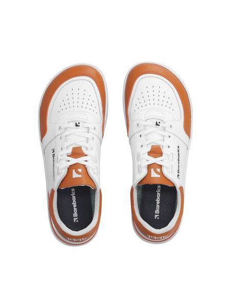 Barefoot sneakers voor dames en heren Barebarics Wave - wit-oranje