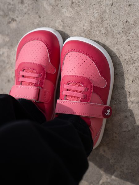 Baskets barefoot enfant Be Lenka Scoot Kids rose clair et rose foncé