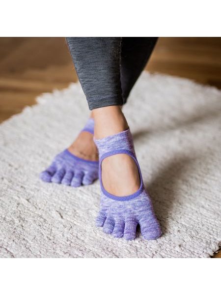 TOESOX FULL TOE BELLARINA GRIP Heather Purple | Dámské ponožky