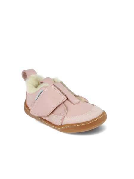 PEGRES PRVNÍ ZIMNÍ BOTIČKY SBF64W Růžová | Dětské první barefoot zateplené botičky