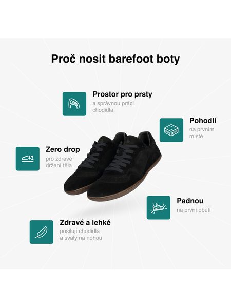 Dámské Barefoot Tenisky GROUNDIES® Nova GO1 Černé
