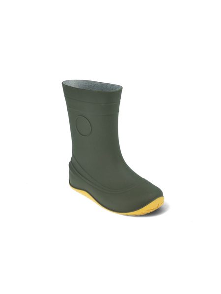 RAYVE MONSOON Army Green/Yellow | Dětské barefoot holínky