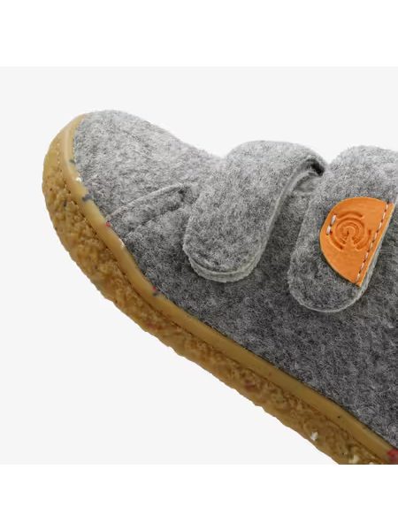 Dětské Barefoot Přezůvky GROUNDIES® Malmö Home Šedo Oranžové