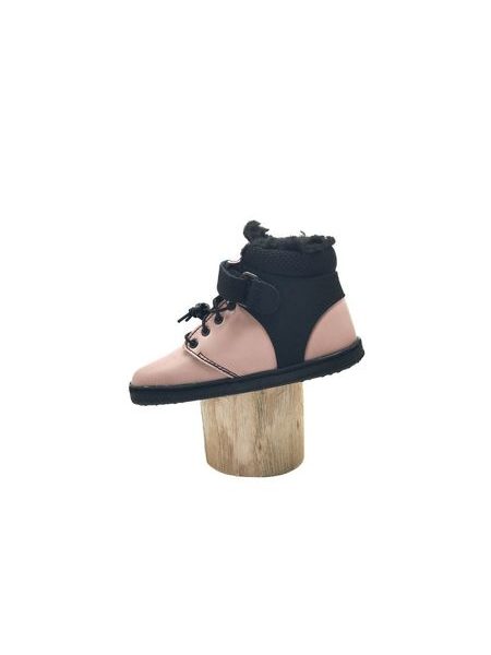 Dětské Barefoot Zimní boty PEGRES BF40 0.1 růžové