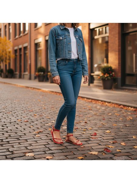 Dámské Barefoot Sandály GROUNDIES® Cadiz Červené