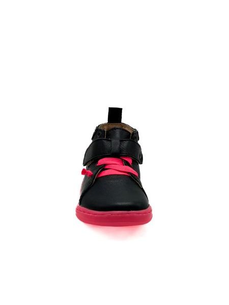 Dětské Barefoot Celoroční boty PEGRES SKINNY SBF 62F černo/růžové