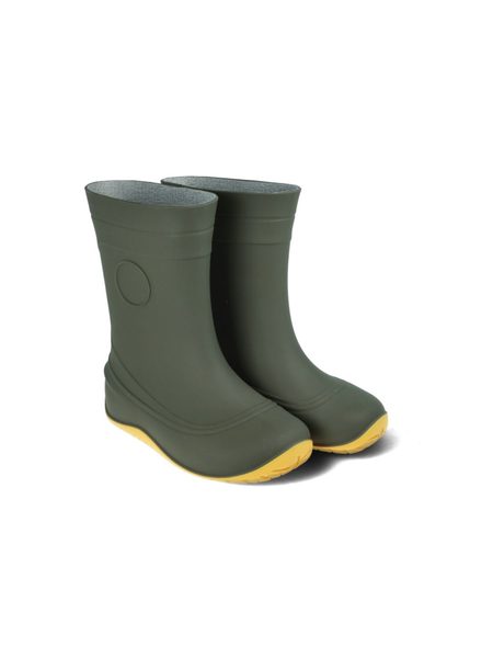 RAYVE MONSOON Army Green/Yellow | Dětské barefoot holínky