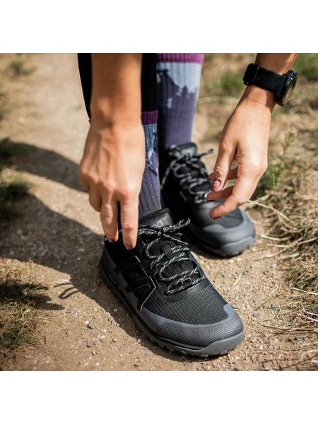 XERO SHOES SCRAMBLER TRAIL LOW WP Black / Asphalt | Barefoot outdoorové boty